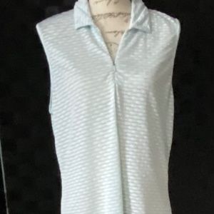 EP Pro Tour Tech, blue/ white golf shirt. Size L